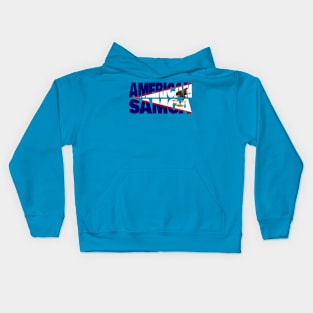 American Samoa flag stencil Kids Hoodie